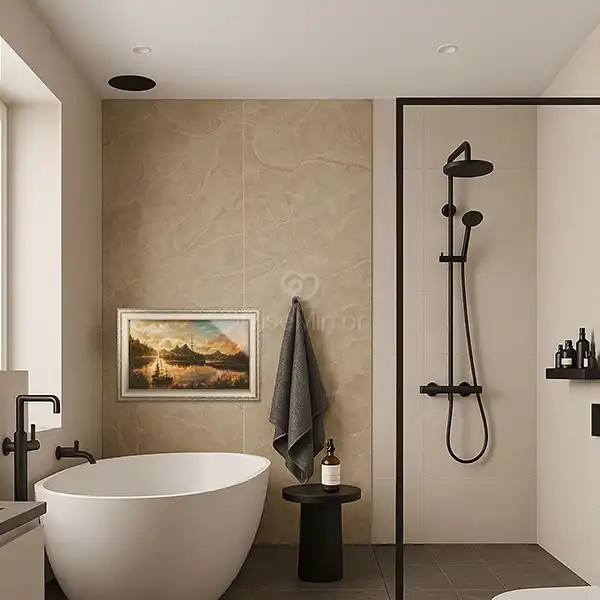 Hotel Suite Upgrade with Picture Frame Mirror TV